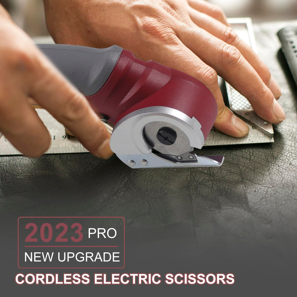 Cordless Electric Scissors 4V Rechargeable Box Cutter for Cardboard Fabric Leather with Safety Lock zrendora