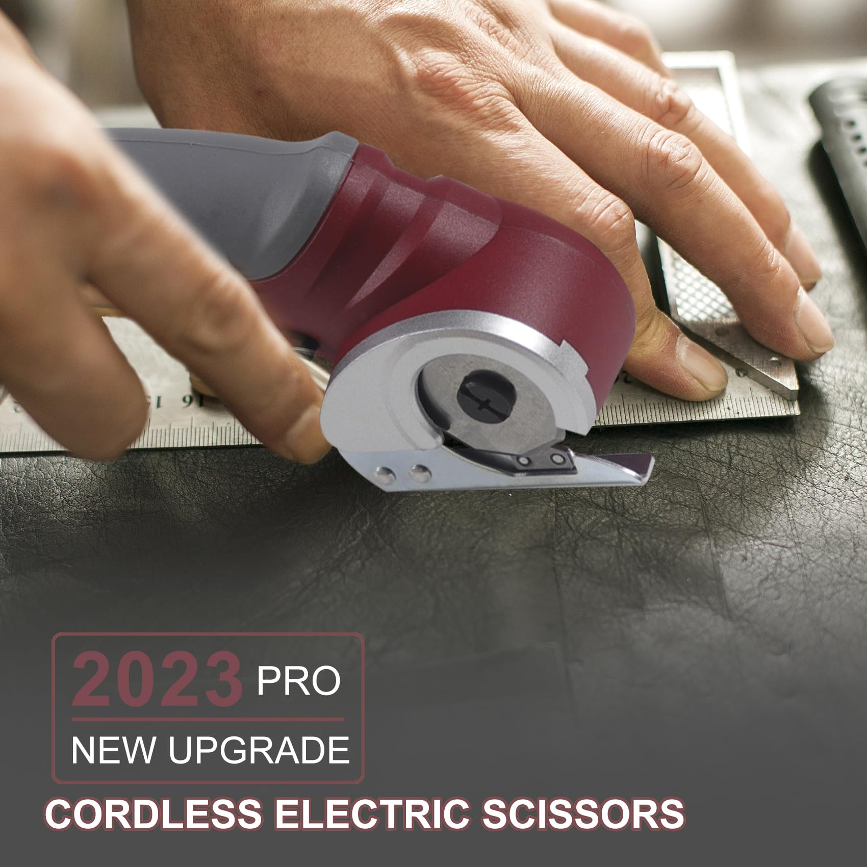 Cordless Electric Scissors 4V Rechargeable Box Cutter for Cardboard Fabric Leather with Safety Lock zrendora