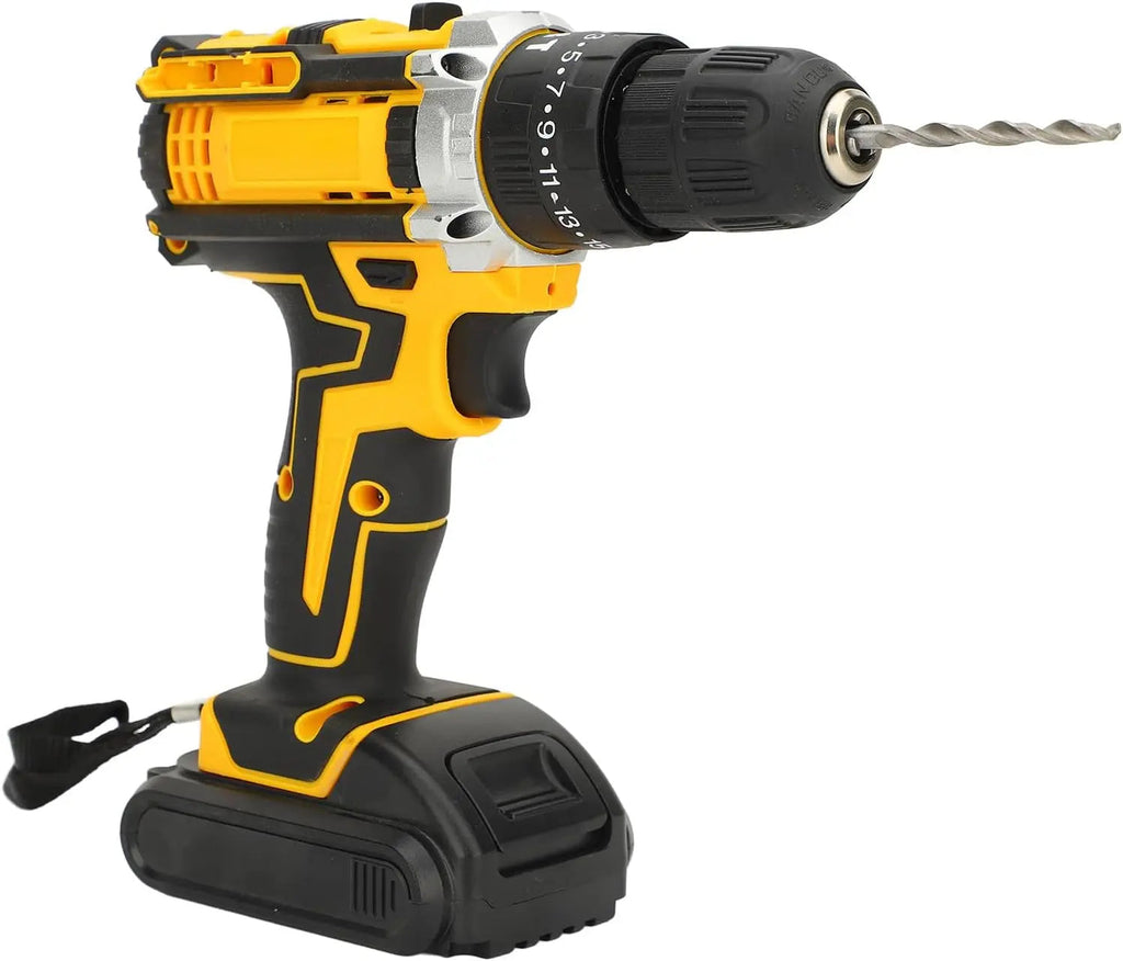 21V Lithium Cordless Drill Driver Kit with Two Batteries and Charger zrendora